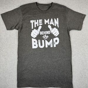Funny Dad T-Shirt Medium M Pregnancy Announcement The Man Behind The Bump